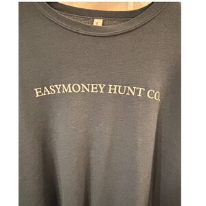 Bella Canvas Easymoney Hunt Co Duck Graphic Crewneck Sweatshirt Blue Mens Large